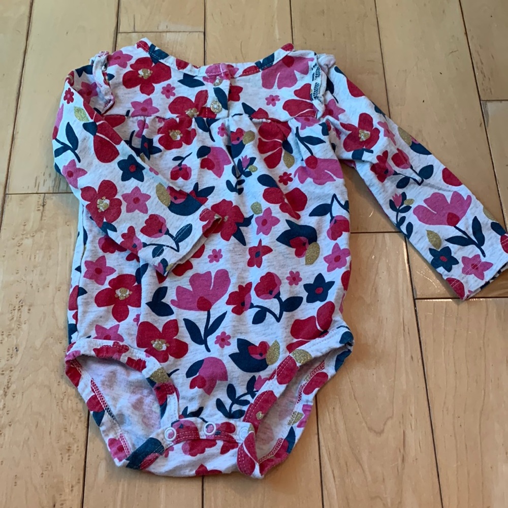 Carter’s long-sleeve onesie, 12 months